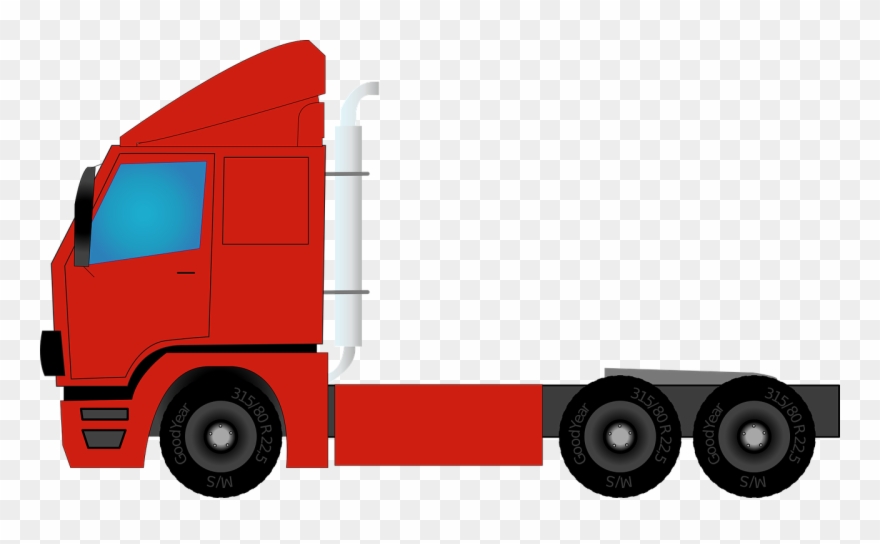 Semi Vector Graphics,free - Caminhão Vermelho Desenho Png Clipart