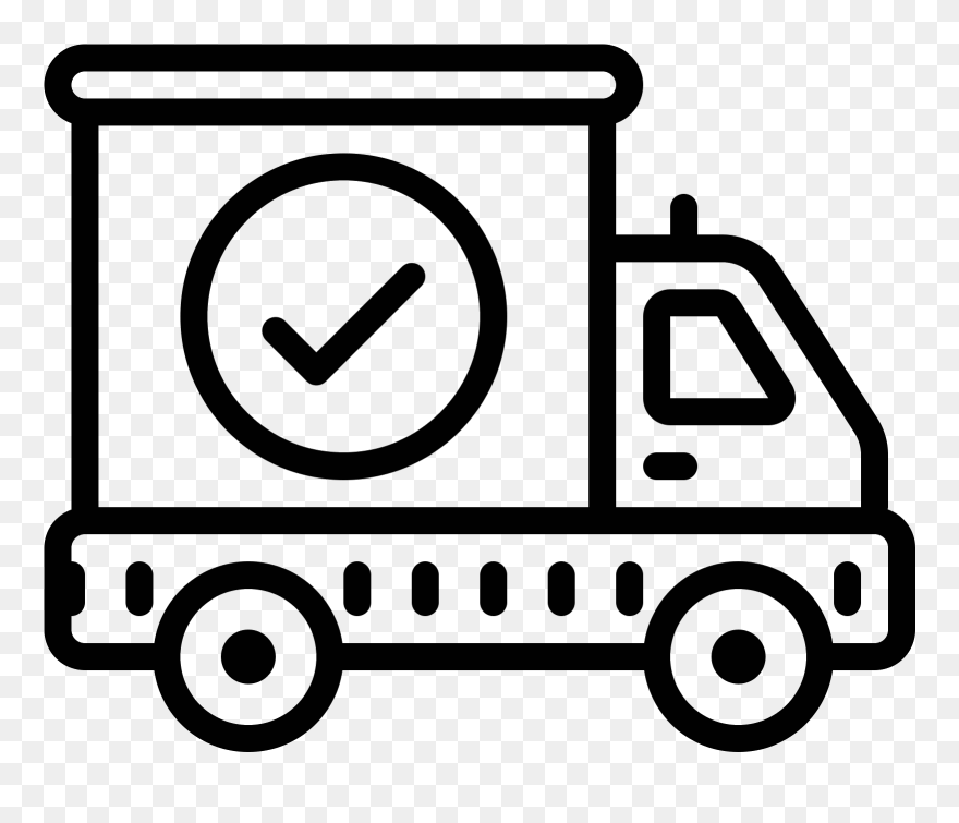 Geprüfter Lkw Icon - Food Delivery Car Icon Clipart