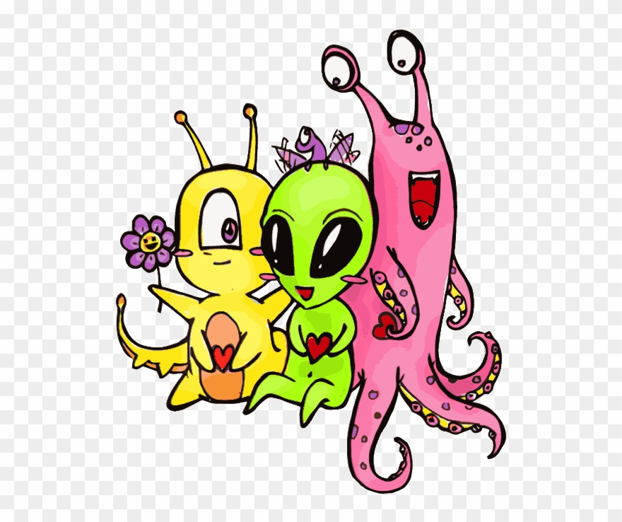 Alien Clipart Valentine - Valentine's Day Alien Kids - Png Download