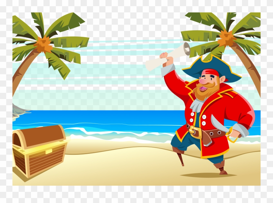 Palm Clipart Pirate - Png Download