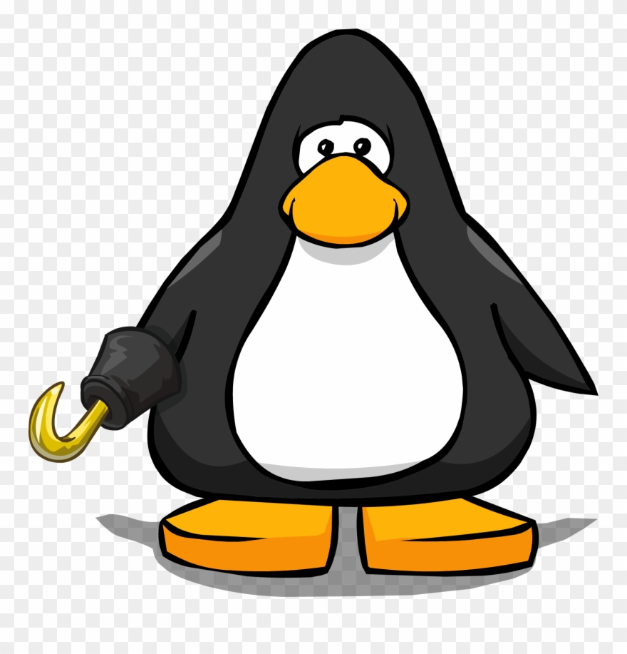 Pirate's Hook On A Player Card - Penguin With Top Hat Clipart