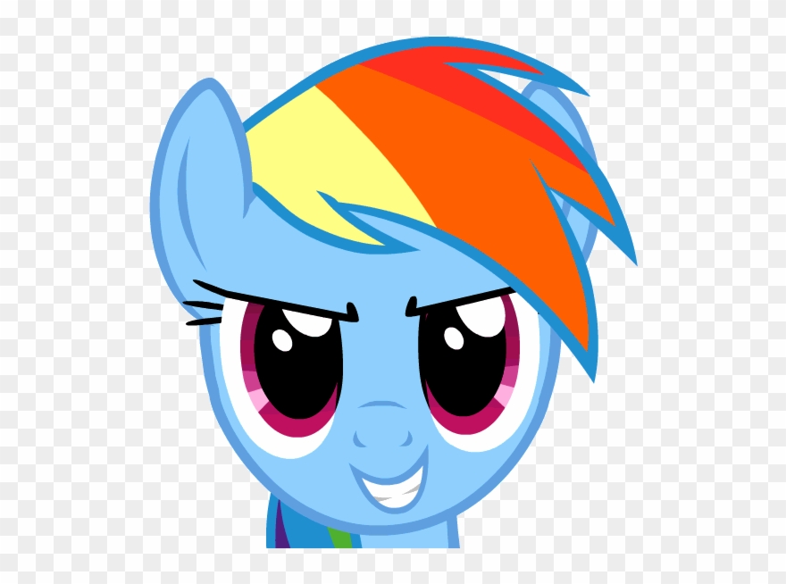 Bang Gif - My Little Pony Rainbow Dash Head Clipart