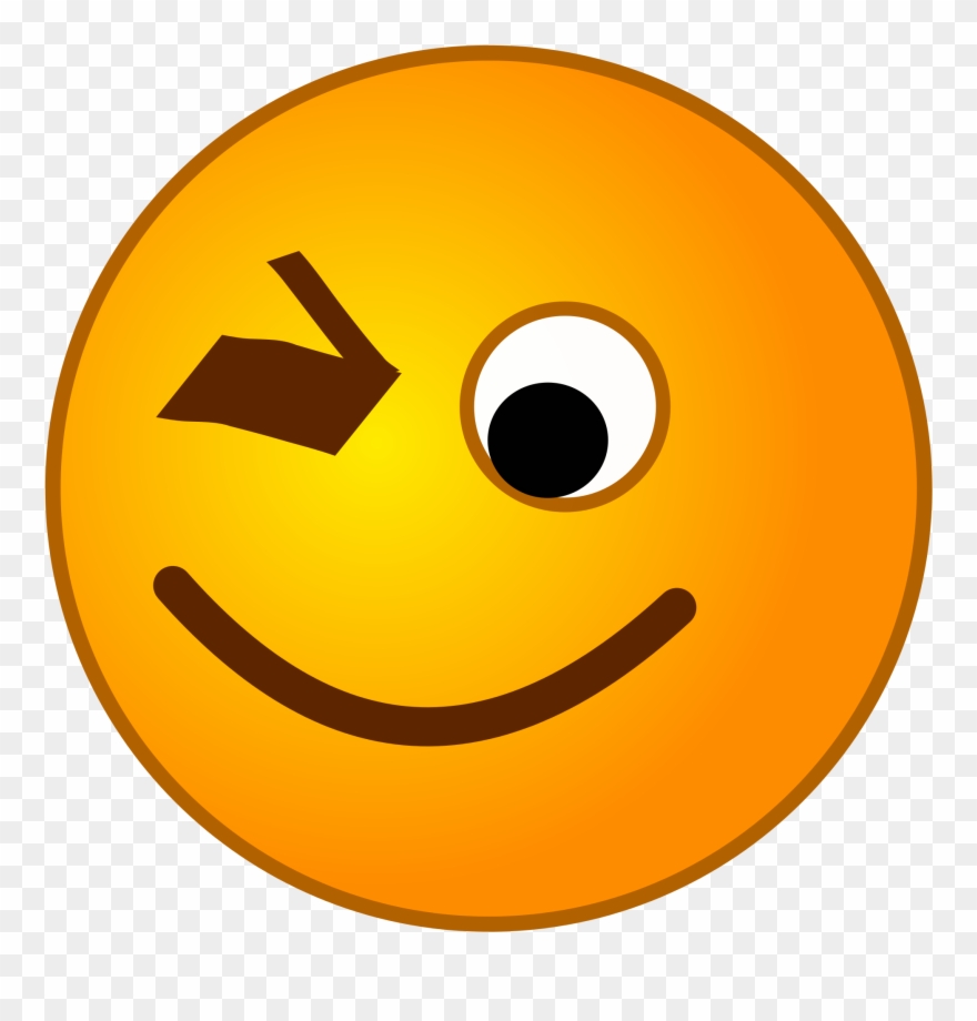 Winking Cliparts 11, Buy Clip Art - Smiley Med Tommel Op - Png Download