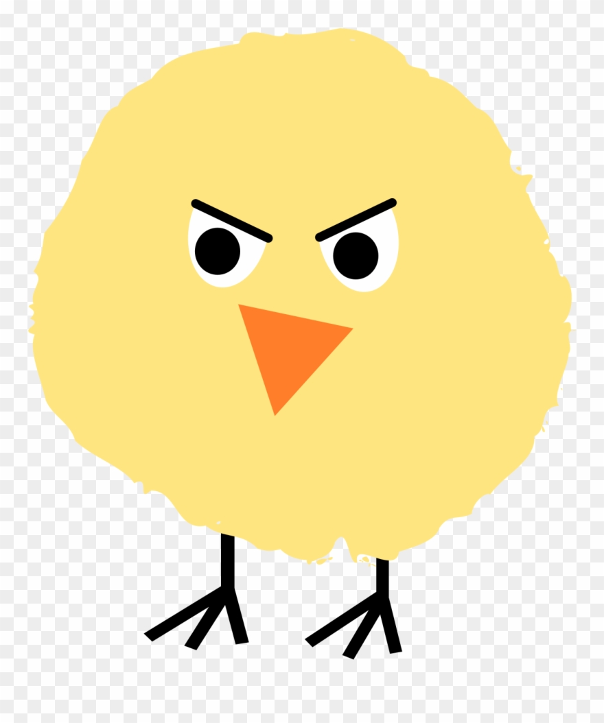 Fluffy Chick 4 By @ejmillan, Angry Fluffy Chick, On - Bulgarisches Küken Baby Spucktuch Clipart