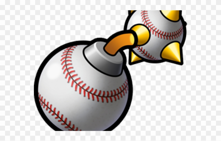 Bomb Clipart Softball - Cartoon Baseball Transparent - Png Download