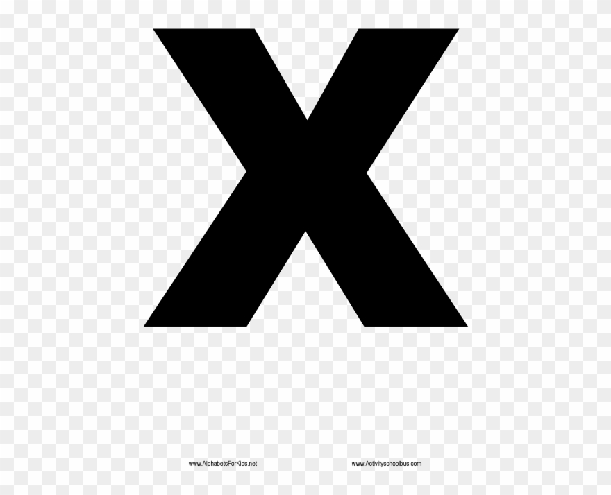 Calligraphy Alphabet X - Giant Letter X Transparent Clipart