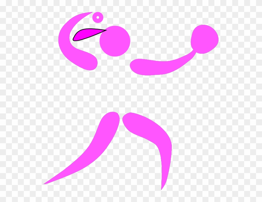 Pony Tail Pink Clip Art - Softball Clipart - Png Download