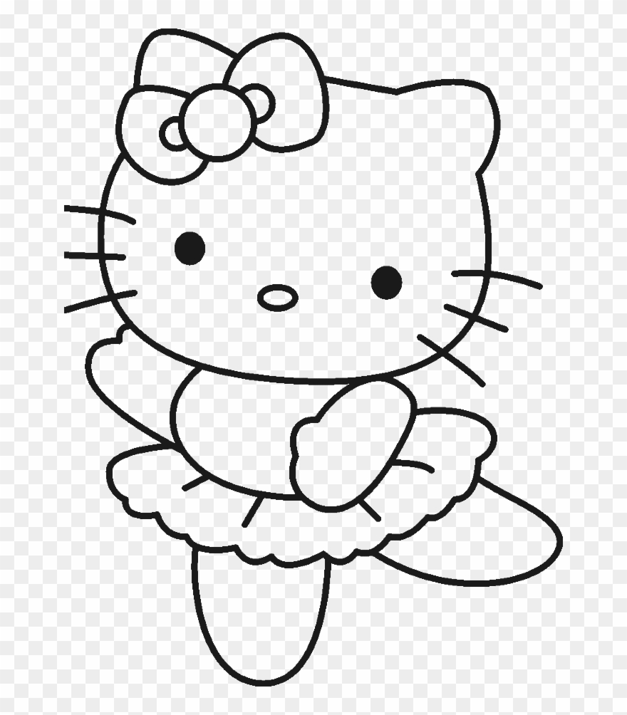 Color Pages Of Hello Kitty - Hello Kitty Coloring Pages Clipart