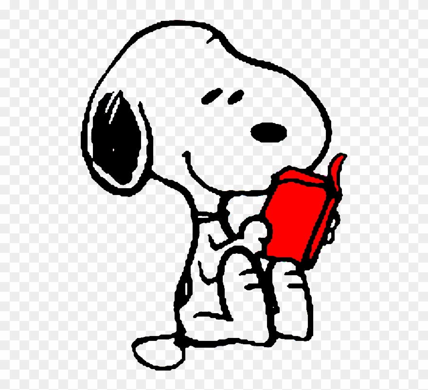 Graphic Freeuse Library Loves Very Much Books By Bradsnoopy - Snoopy Con Un Libro Clipart