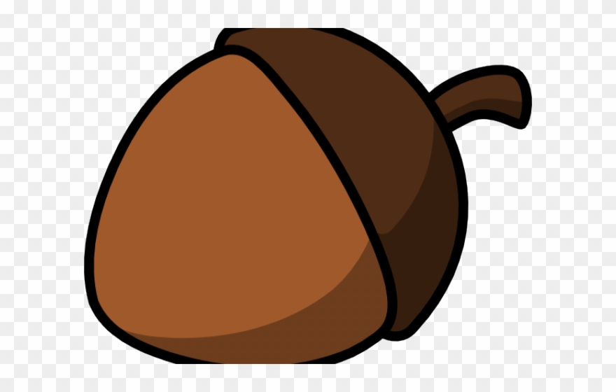 Autumn Clipart Nut - Cartoon Acorn Transparent - Png Download