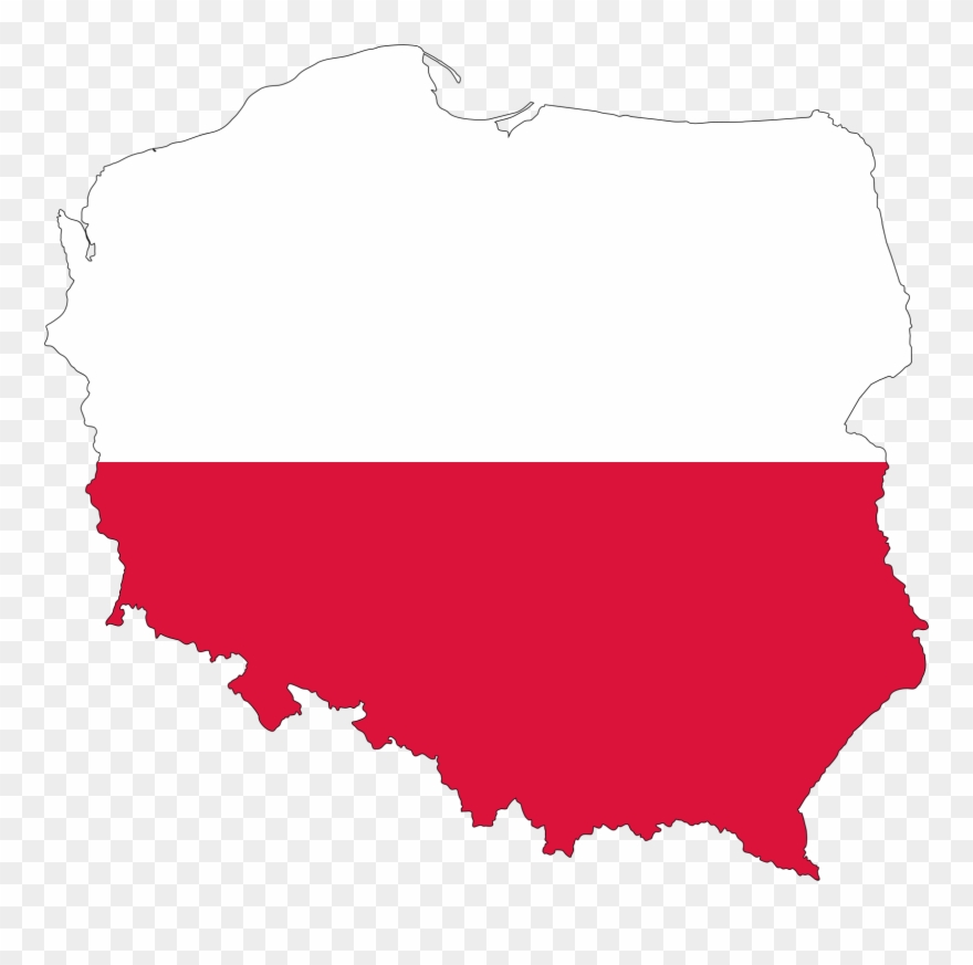 Poland Clipart American Flag - Poland Map With Flag - Png Download