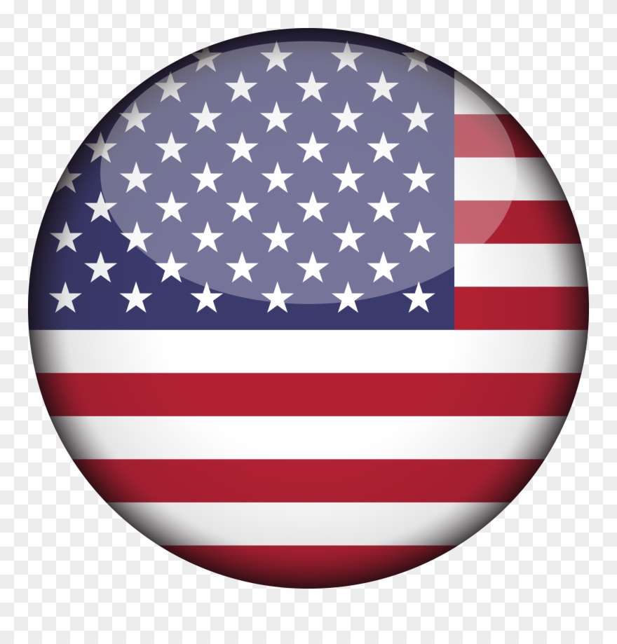 Clip Art United States Of America Flag 3d Round - Round Usa Flag Icon - Png Download