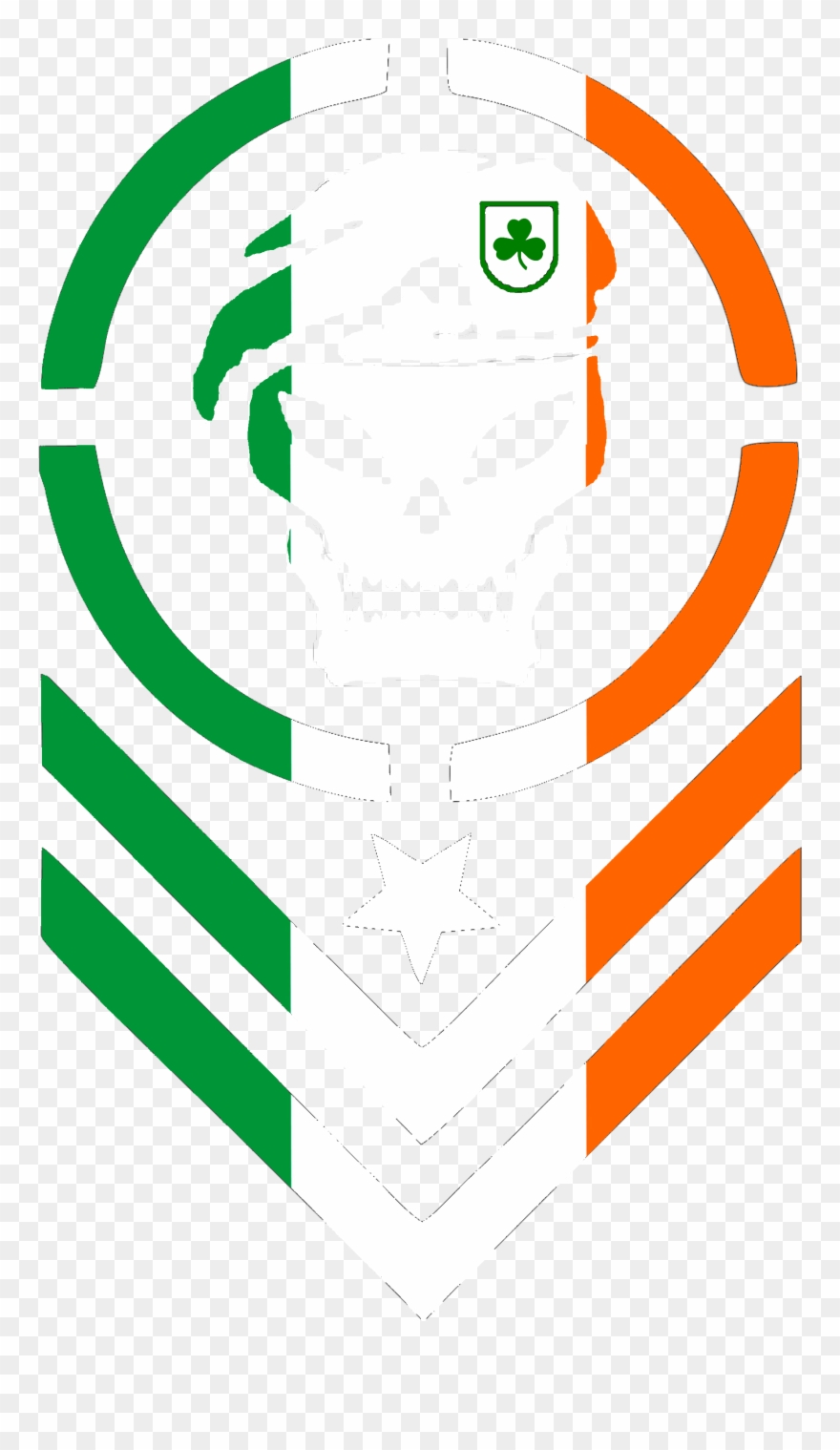 Irish Flag Shamrock Clip Art Free - Metal Mulisha Sticker - Png Download