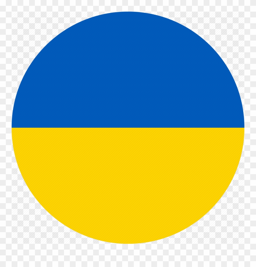 Download Rounded Flat Country Collection Ukraine Flag Circle Png