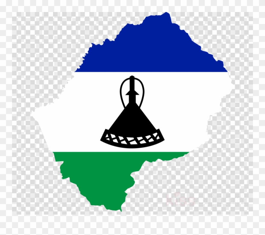 Download Lesotho Flag Map Png Clipart Flag Of Lesotho - Blue White Green Flags Transparent Png