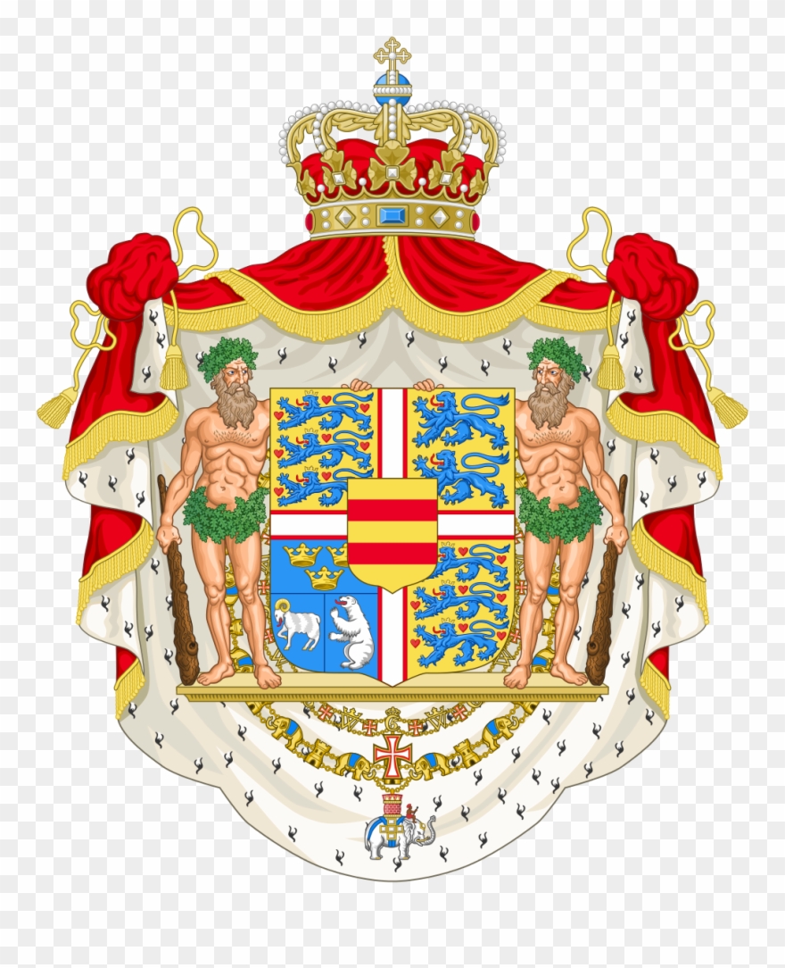 Royal Coat Of Arms Of Denmark - Queen Of Denmark Coat Of Arms Clipart