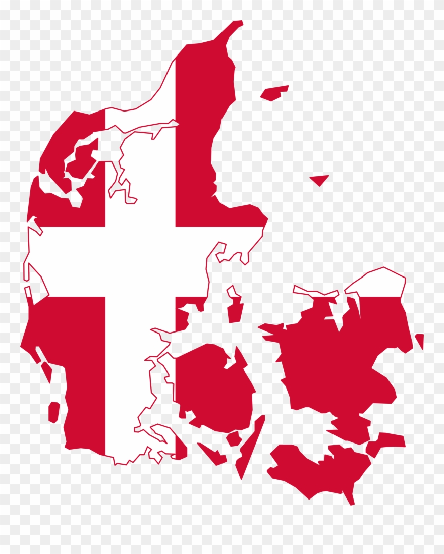 Bandiera Danimarca 4th Of July Clip Art American Flag - Denmark Map Vector - Png Download