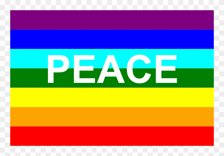 Rainbow Flag Peace Symbol Clipart