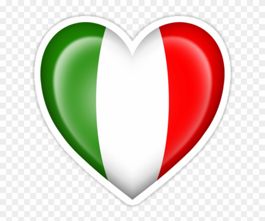 "italian Heart Flag" Stickers By Jeff Bartels Redbubble - Emblem Clipart