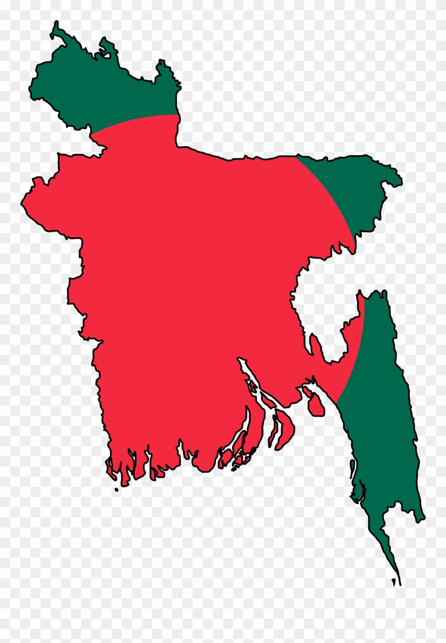 Marker Clipart Flag - Bangladesh Map Png Transparent Png
