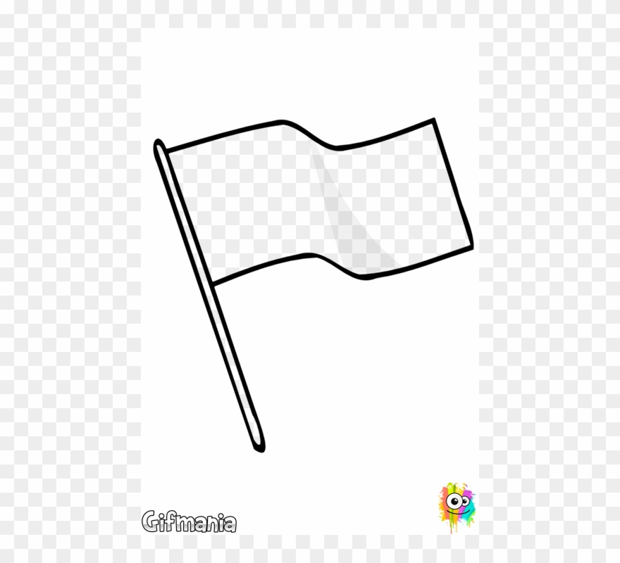 Crea Tu Propia Bandera Utilizando La Bandera Blanca - Outline Of A Flag Clipart