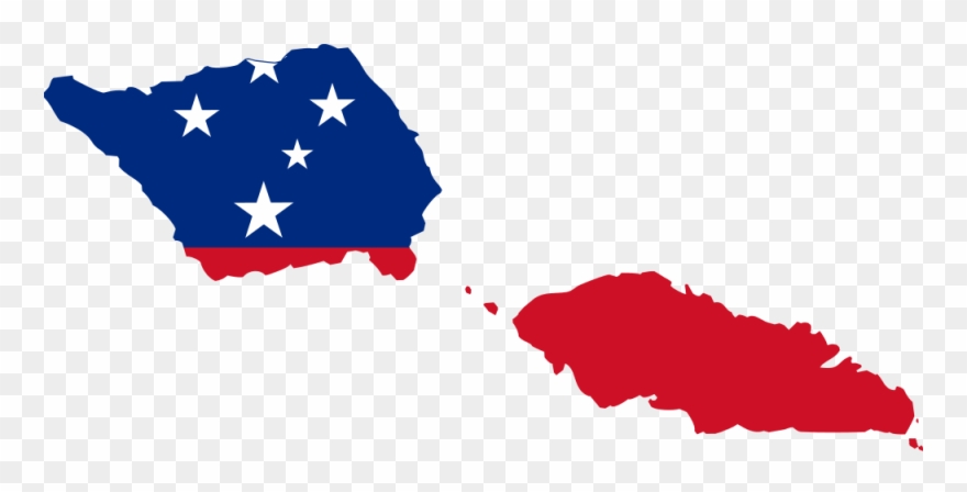 Open - Flag Map Of Samoa Clipart
