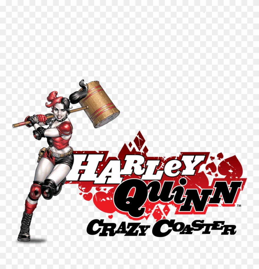 Six Flags Discovery Kingdom - Harley Quinn Crazy Coaster Logo Clipart