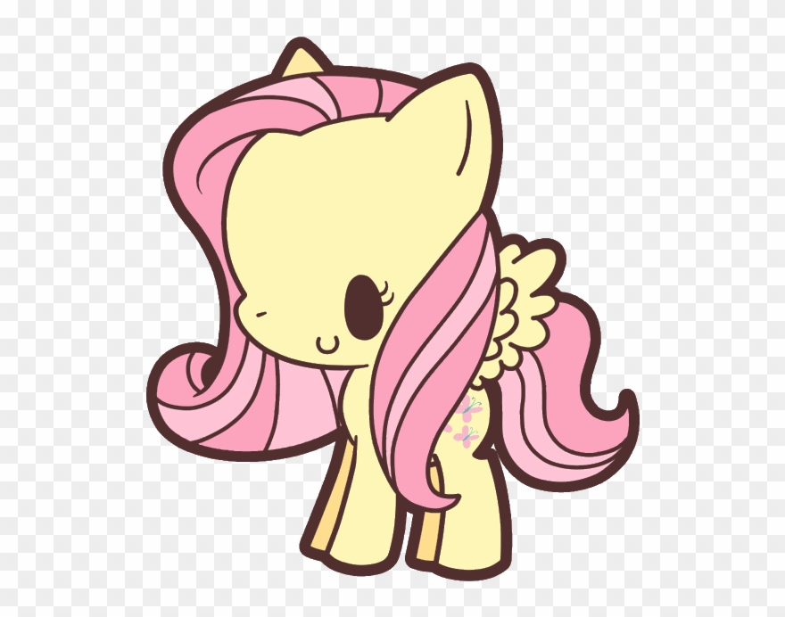 Fluttershy Rarity Pinkie Pie Twilight Sparkle Rainbow - My Little Pony Kawaii Fluttershy Clipart