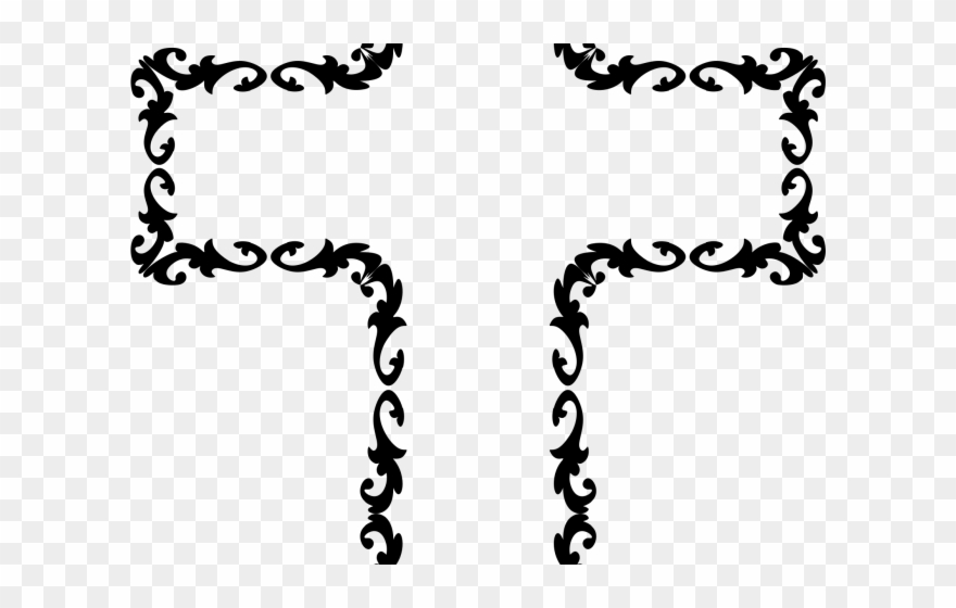 Cross Clipart Frame - Beige Mit Monogramm U. Familiennamen - Kissen - Png Download