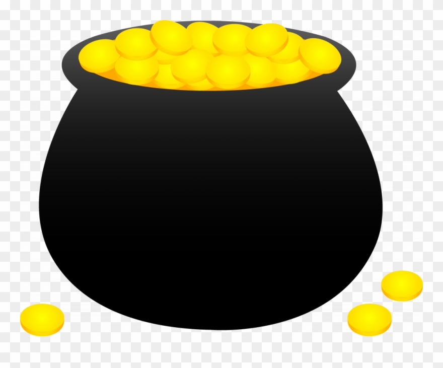 Excellent Pot Of Gold Picture Cartoon Clipart - Pot Of Gold - Png Download