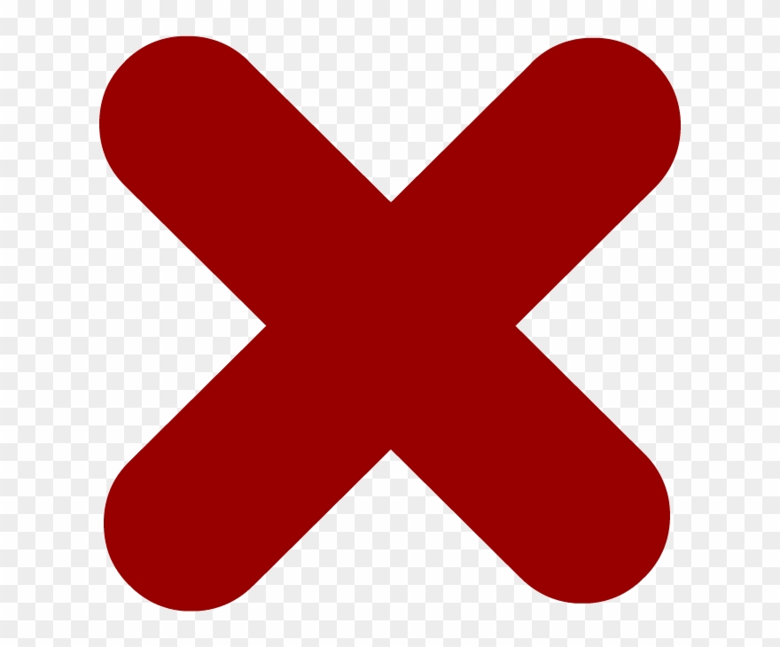 Red Cross Mark Clipart Junior - X Png Transparent Png