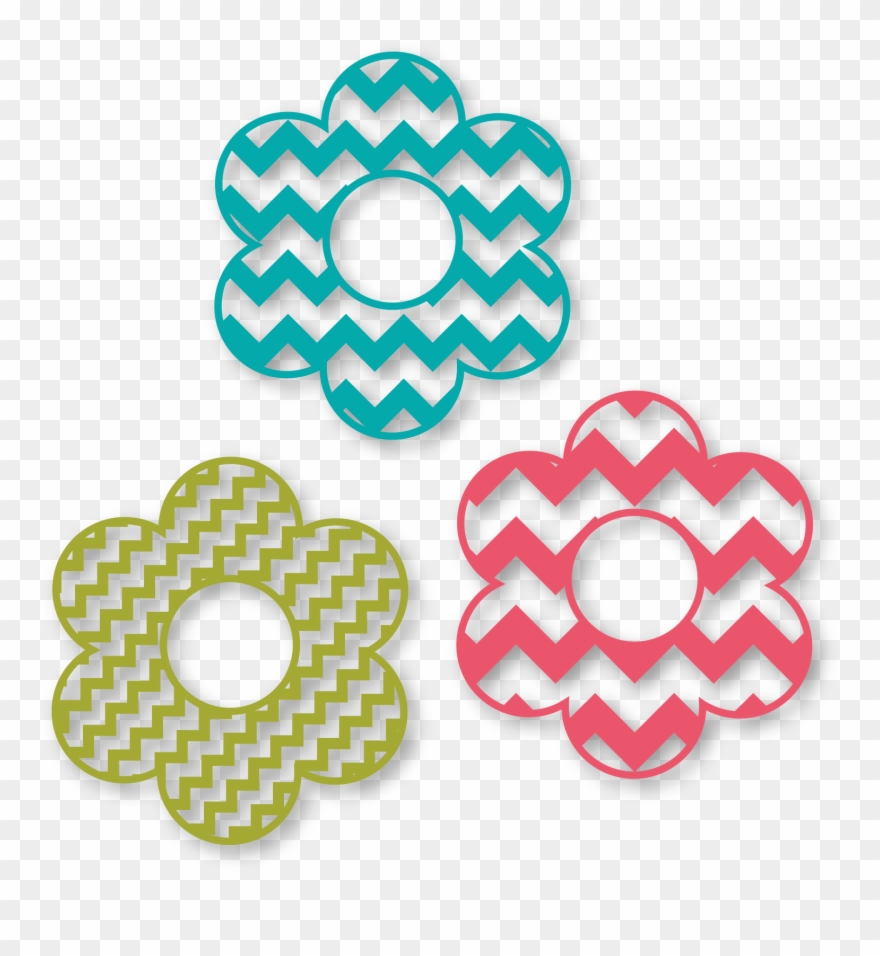Sds Chevron Flowers - Chevron Flower Clipart
