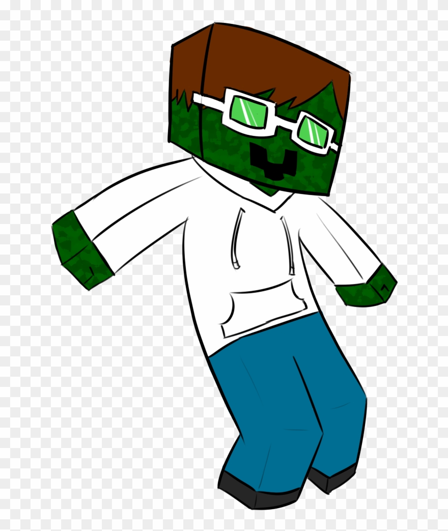 Cool Zombie Mascot - Skin Minecraft Cartoon Png Clipart