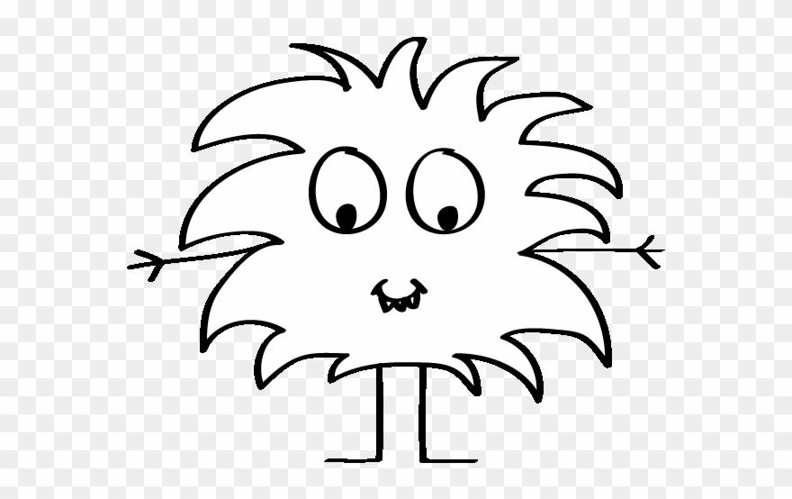 Animated Monster Black And White Clipart