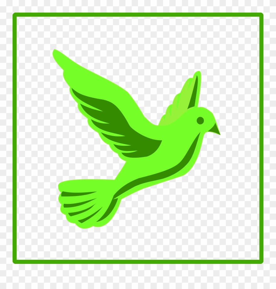Dove Clipart Icon - Green Dove Icon - Png Download