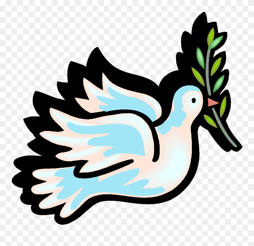 Vector Illustration Of Dove Of Peace Bird Secular Symbol - Denotation And Connotation Of Bird Clipart