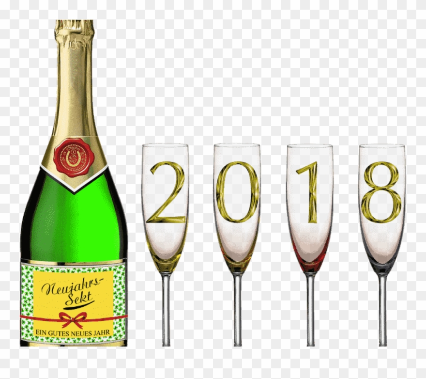 2018 New Year Backgrounds 2 & Pngs 2018, Happy New - Sekt Clipart