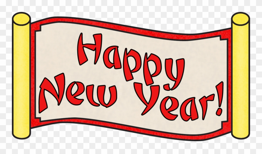 Happy New Year Board - Happy Chinese New Year Font Clipart