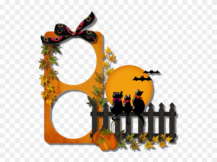 Tubes Halloween Cadres - Halloween Pumpkins Pic Frames Clipart