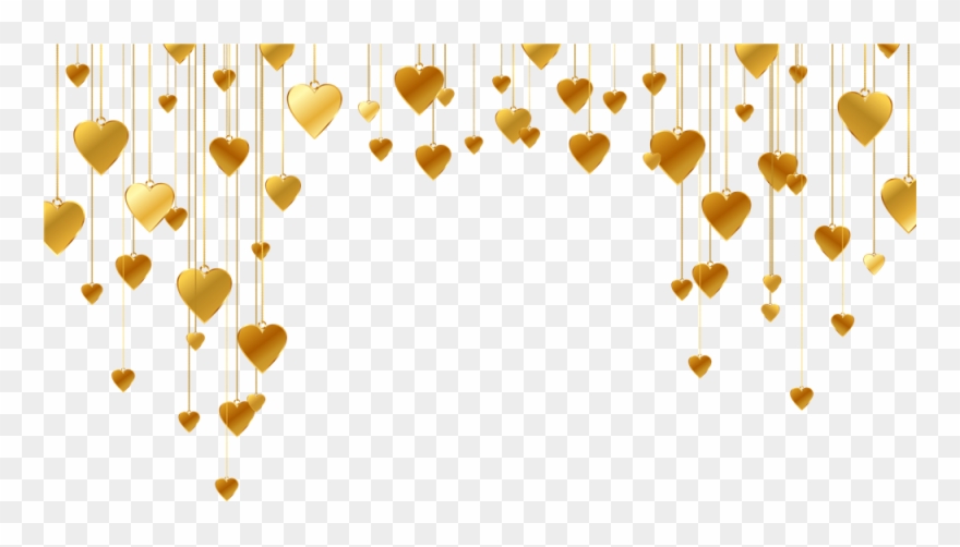 Merry Christmas To You All And Very Happy New Year - Corações Dourados Png Clipart