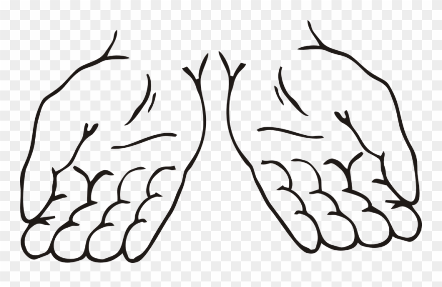 Band Aid Coloring Page 14, Buy Clip Art - Lending Hand Drawing - Png Download