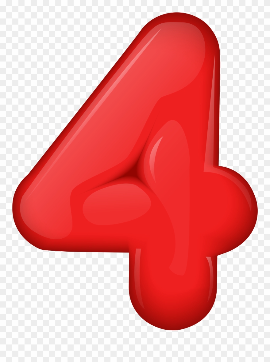 Red Number Four Transparent Png Clip Artu200b Gallery