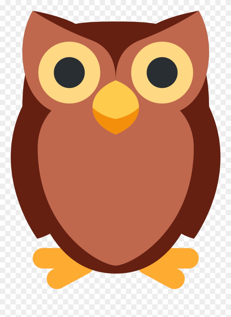 Cartoon Owl Clipart 22, Buy Clip Art - Twitter Owl Emoji - Png Download