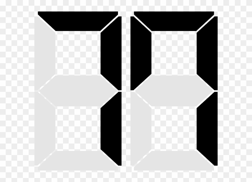 Digital Number 8 Font Clipart