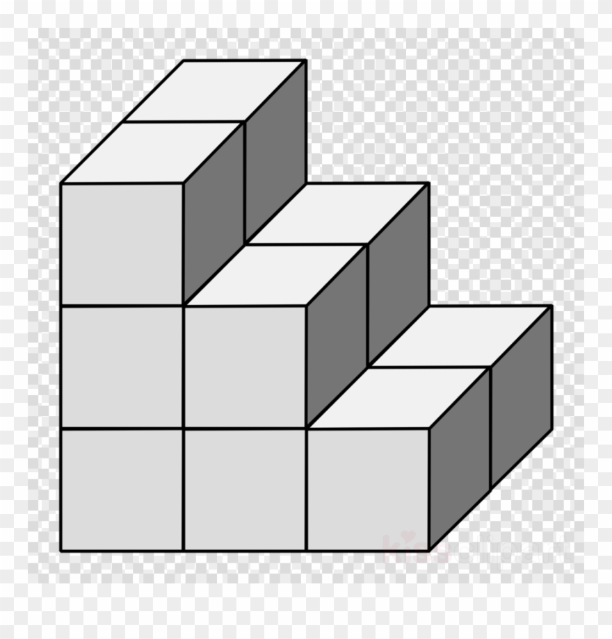 Cube Clipart Cube Isometric Projection Base Ten Blocks - Bitmap Transparent - Png Download
