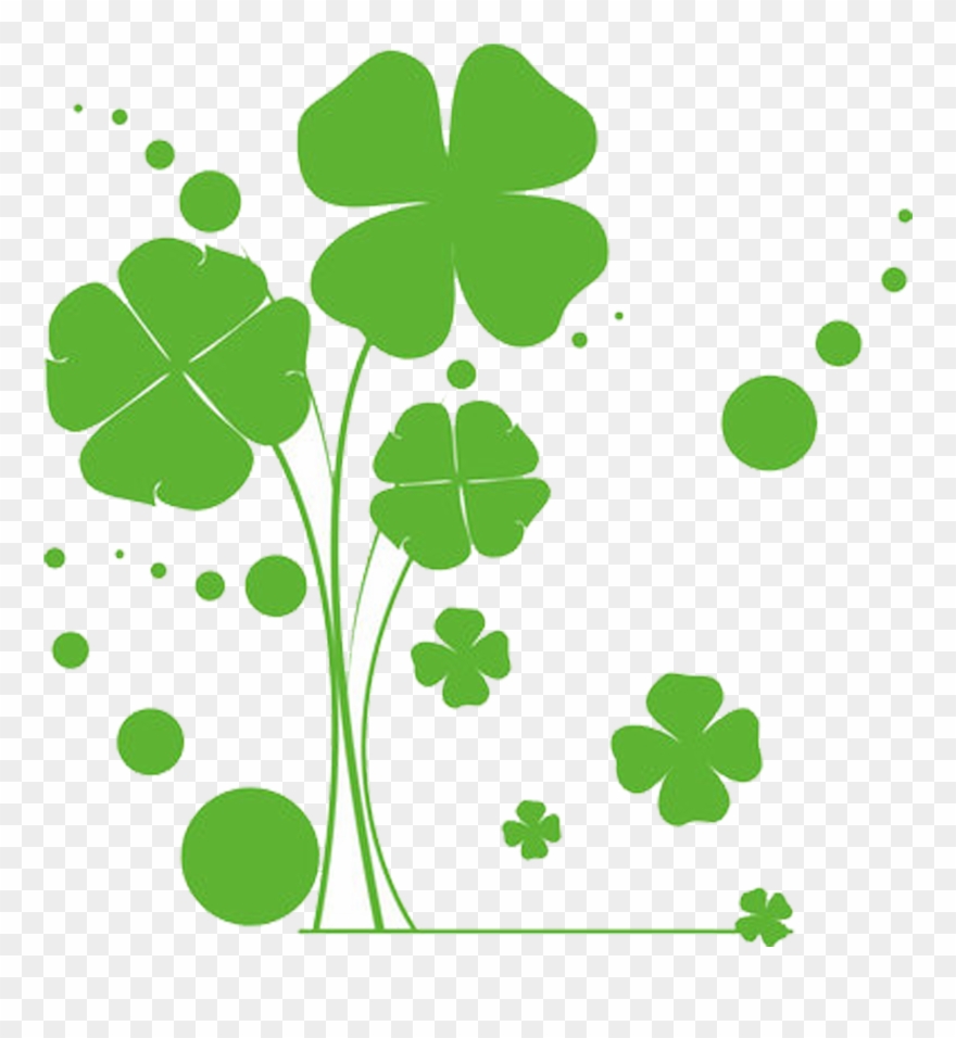 Fourleaf Clover Png - ใบ โคล เวอร์ สี ดำ Clipart