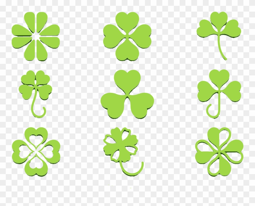 Vector Clover Line Picture Transparent Download - ใบไม้ Icon Clipart