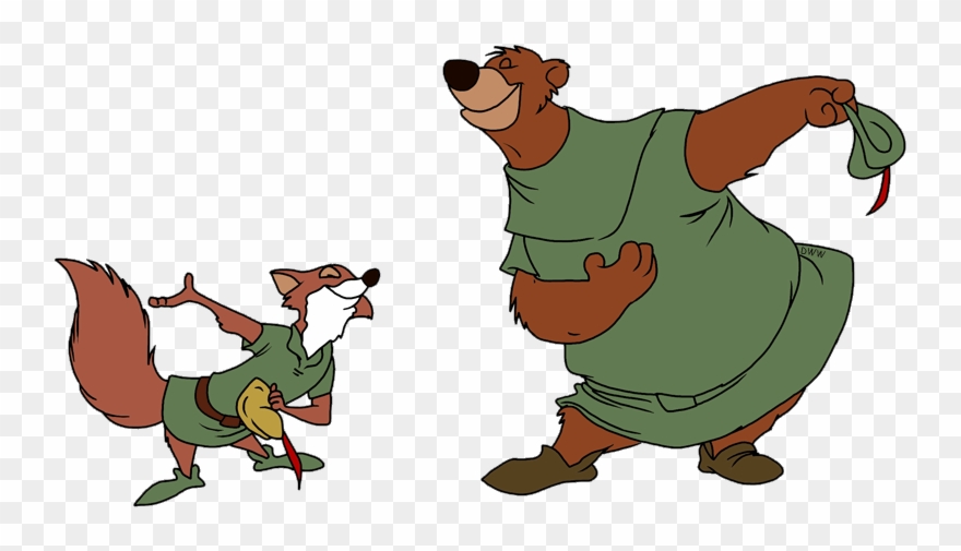 Robin Hood Clip Art - Robin Hood Little John Cartoon - Png Download