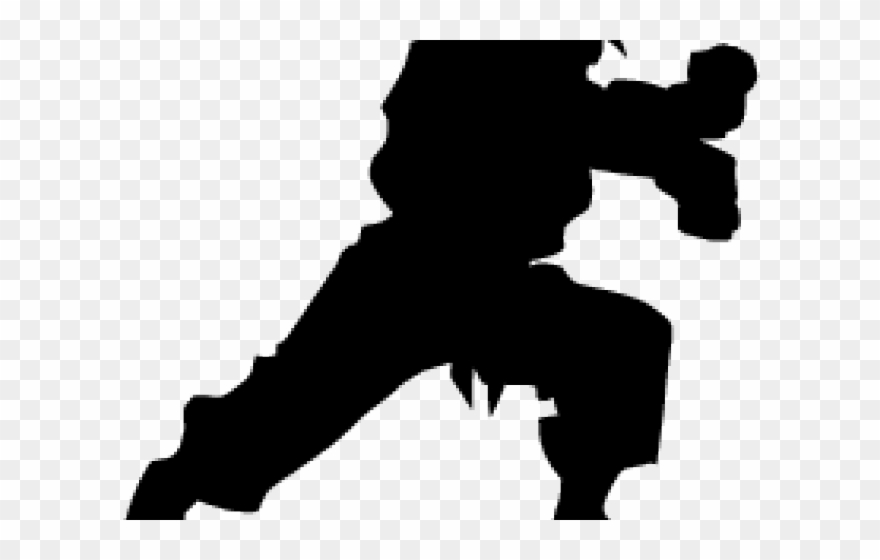Street Fighter Clipart Silhouette - Street Fighter Ken Silhouette - Png Download