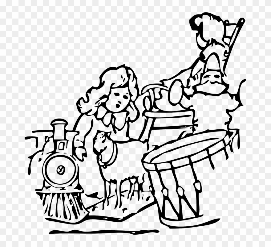 Black And White Christmas Clipart 4, Buy Clip Art - Toys Clipart Public Domain - Png Download